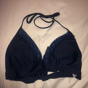 Blue bikini top